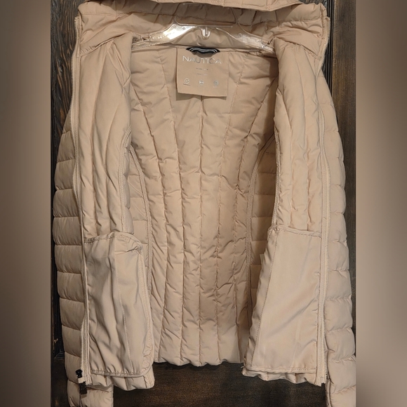 NWT Nautica Women's Rose Smoke Puffer Pink Quilted Jacket Sz S - Picture 6 of 13